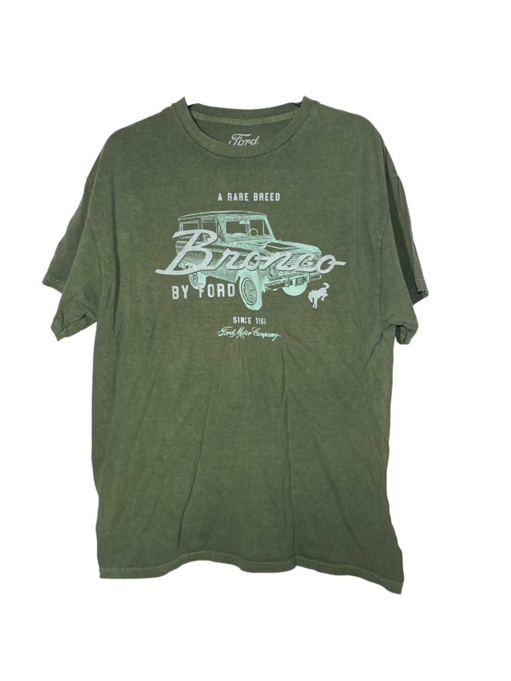 Ford Bronco A Rare Breed T-Shirt Green Sz LG Cotton